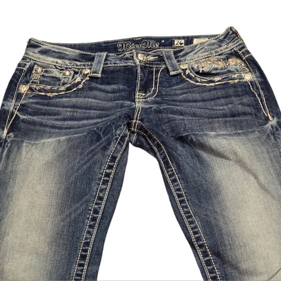 Miss Me Boot‎ Cut Bling Pockets Stretch Women's Size 26 x 30.5 - Picture 11 of 11